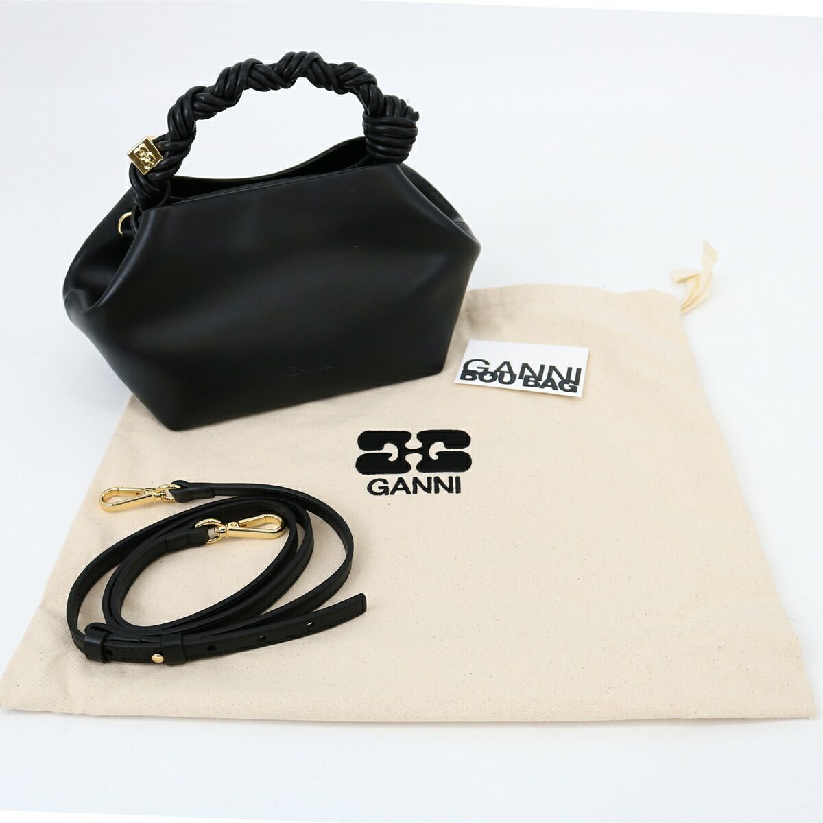 □GANNI ガニー ハンドバッグ BOU BAG SMALL A5241 BLACK/099 