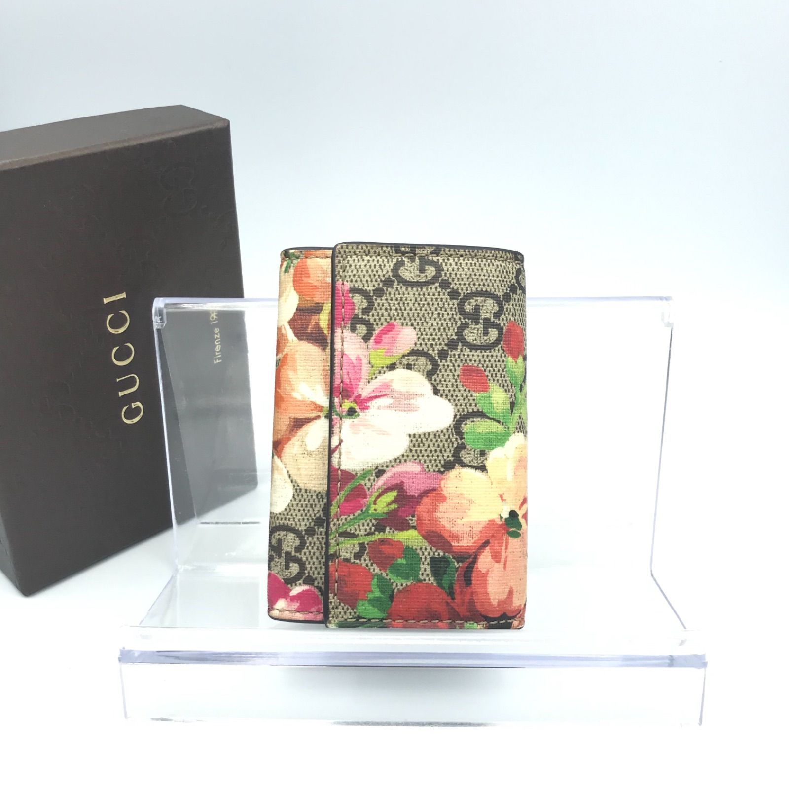 正規品 美品 グッチキーケース グッチブルームス グッチ花 グッチ