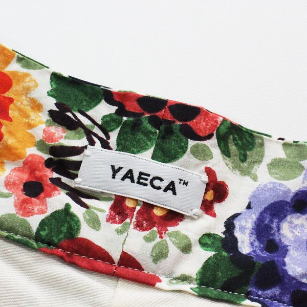 美品 YAECA ヤエカ Big Tuck Culotte リバティプリント ビッグタックキュロットパンツ M/レッドローズ 花柄【2400013294171】