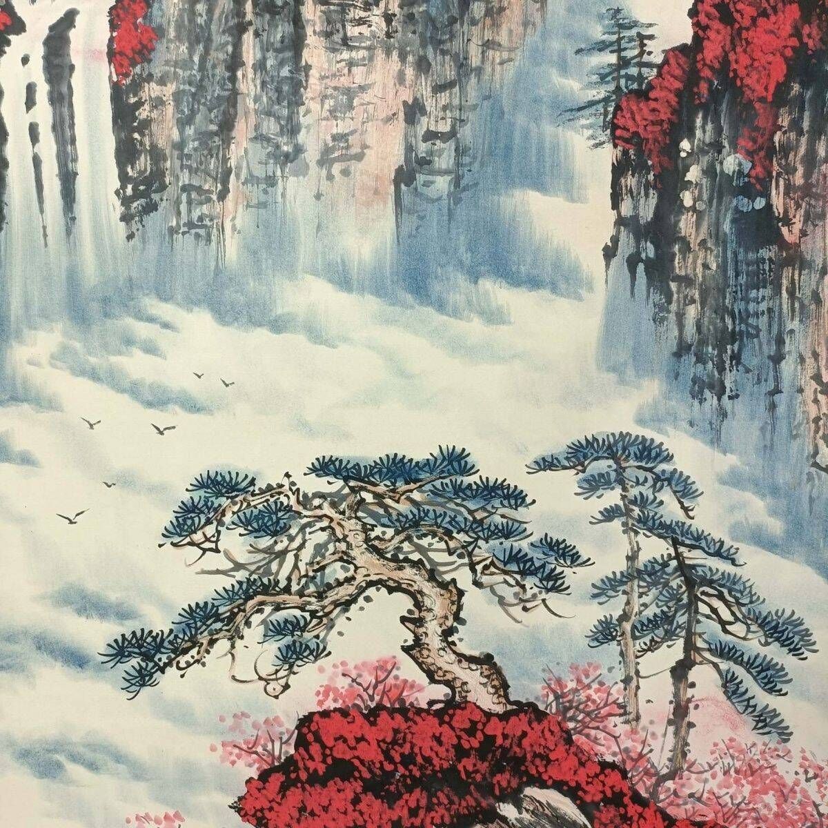 中国古美術・純手描き魏紫熙 山水画・手紙を添えた・珍品画・肉筆・文房置物・賞物 - メルカリ