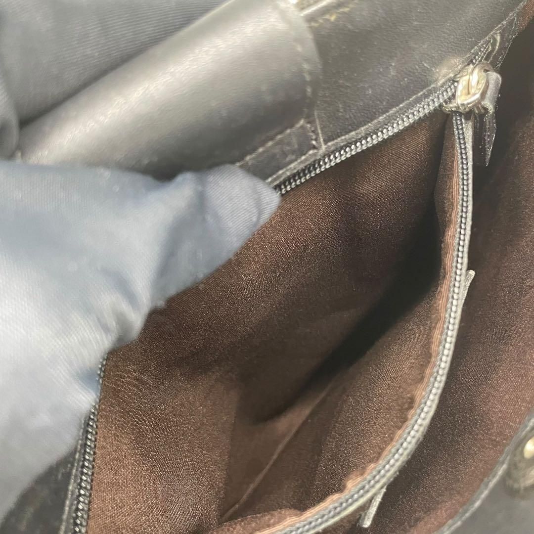良品 5023 COACH コーチ トートバッグ キャンバス レザー ブラック 