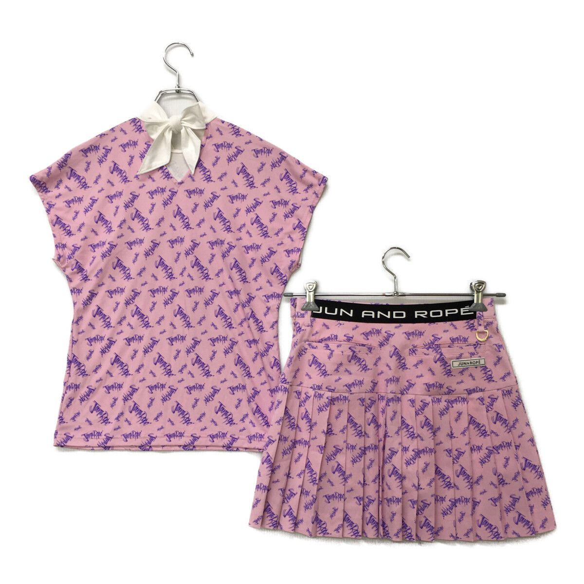中古 レディース ジュン＆ロペ JUN&ROPE セットアップ M ピンク