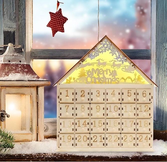 日本未発売！完売品✴︎木製アドベントカレンダー クリスマスハウス 24