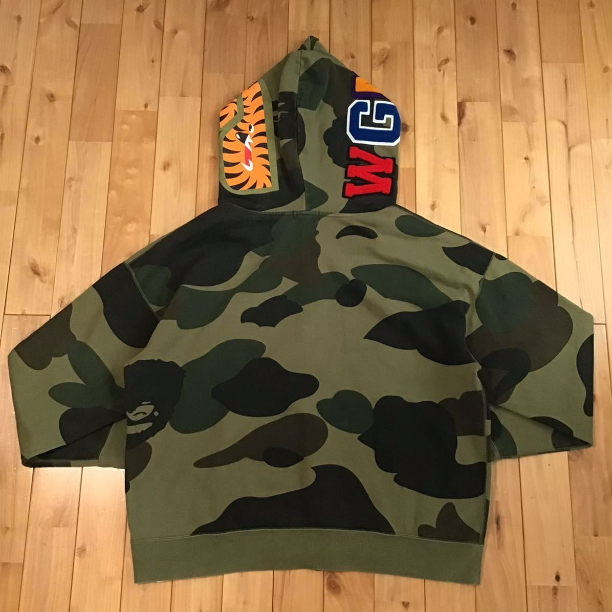 ☆XL☆ Giant shark full zip hoodie a bathing ape BAPE 1st camo ...