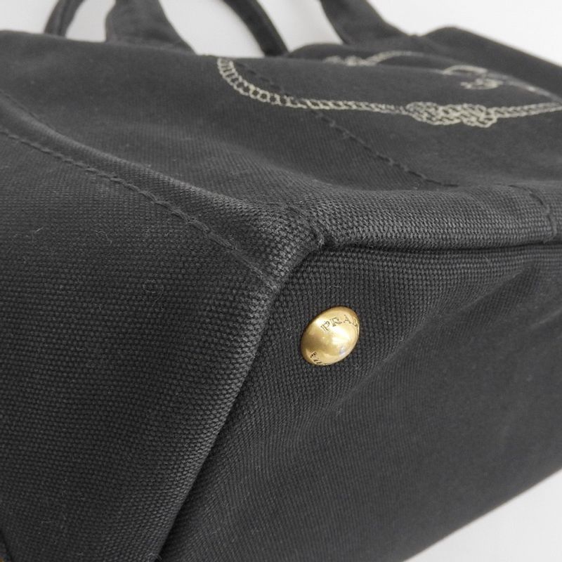 【PRADA】カナパ トートバッグ ショルダー付き ブラック・中古 プラダ(PRADA) カナパ(CANAPA) 中古 その他のバッグ | 通販
