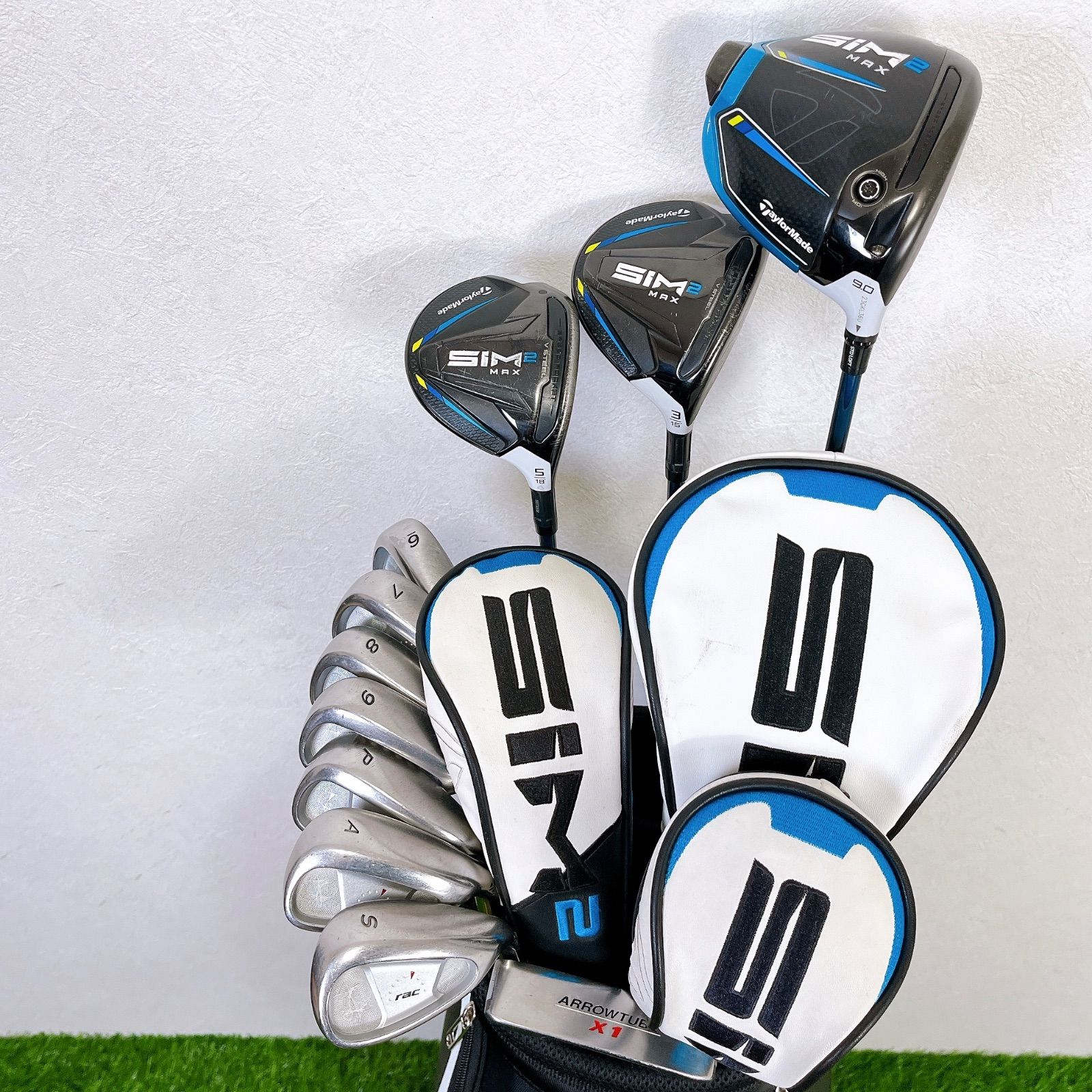 TaylorMade SIM2MAX テーラーメイド シムツーマックス 豪華11本セット キャディバッグ付 メンズ