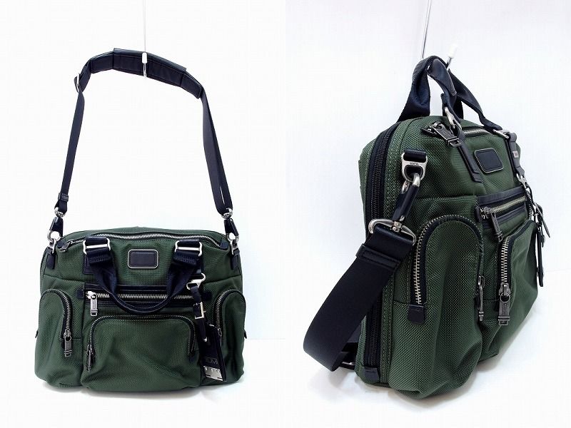 【希少品】Tumi トゥミALPHA BRAVO メッセンジャー2way　カーキ 希少品】Tumi トゥミALPHA BRAVO メッセンジャー2way カーキ