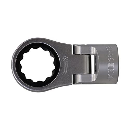 3RM-18F:二面幅:18mm トネ(TONE) フレックスラチェットめがねソケット 3RM-18F 差込角9.5mm(3/8＂) 二面幅18mm