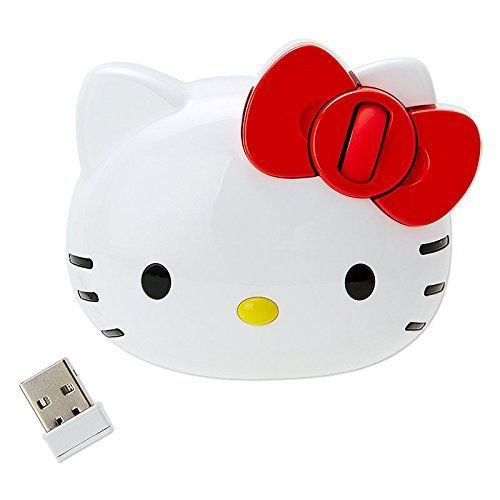 HY 品 SANRIO サンリオ ハローキティ フェイス形ワイヤレスマウス 970549 無線USB 光学式 キャラクター キティー キティちゃん PC 周辺機器 定形外郵便 送料無料 HY003