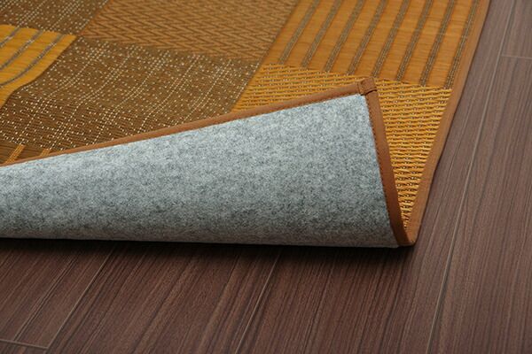 モダン い草 ラグマット 絨毯 抗菌 防臭 パッチワーク風 不織布 〔リビング〕 MARWIL-DEMENAGEMENTS_CH