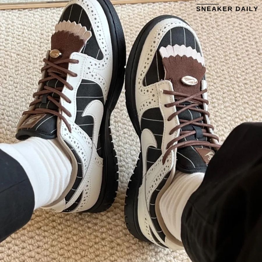 ナイキ] WMNS DUNK LOW LX BROGUE BLACK/SUMMIT WHITE fv3642-010