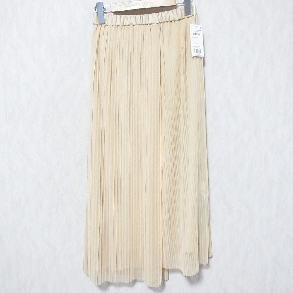 24AW GRACE CONTINENTAL グレースコンチネンタル チュールタイトプリーツスカート 0124321035 サイズ36 ベージュ レディース 古着