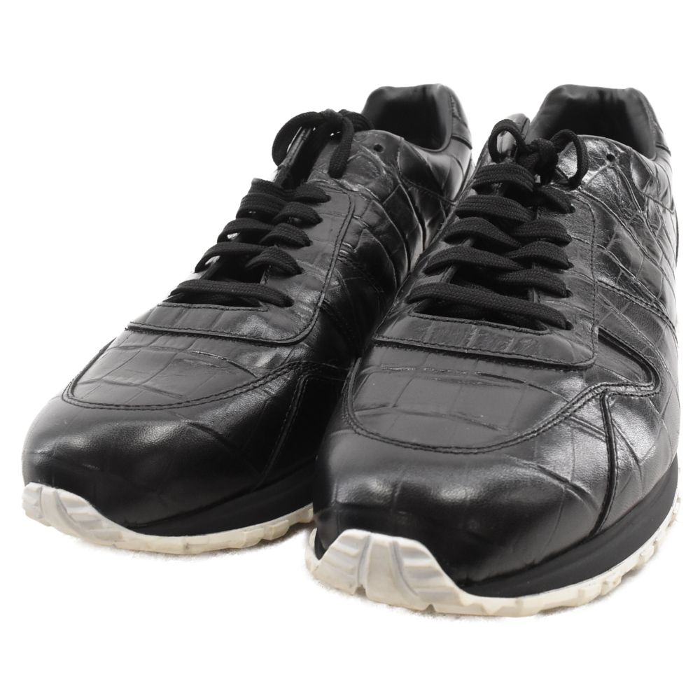 ルイヴィトン ランアウェイ スニーカー エンボス レザー ブラック