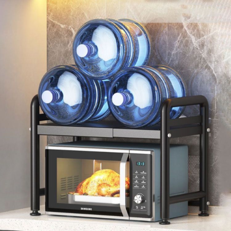 レンジ上ラック 電子レンジラック 伸縮式 2段式 高さ調整可能 伸縮式