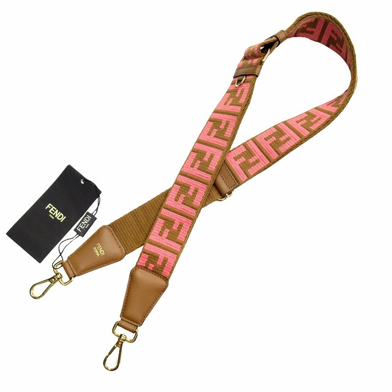 未使用 フェンディ FENDI ズッカ柄 ショルダー ストラップ FF