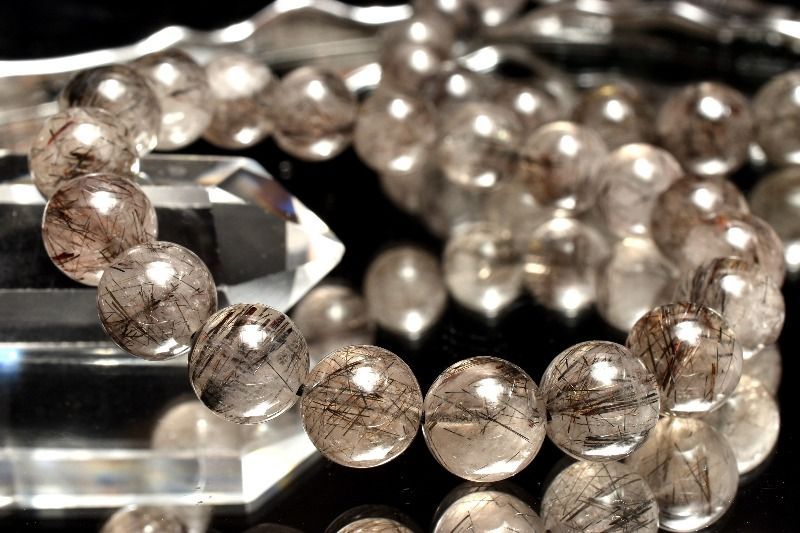 タイチン針入り！ ブラックブロンズルチルクォーツ 11mm ブレスレット