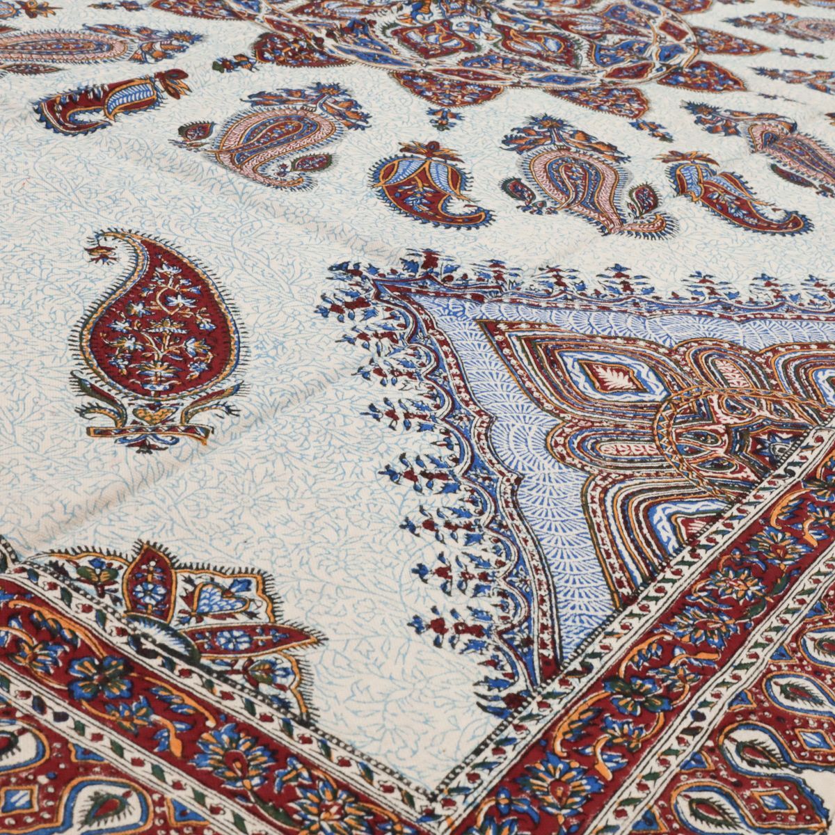 ペルシャ更紗・ガラムカール（イラン手染布） 200×135cm（GC-12609