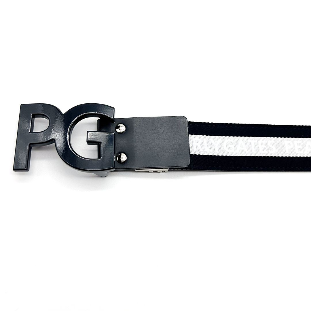 PEARLY GATES パーリーゲイツ PGバックル ベルト 日本製 ネイビー 
