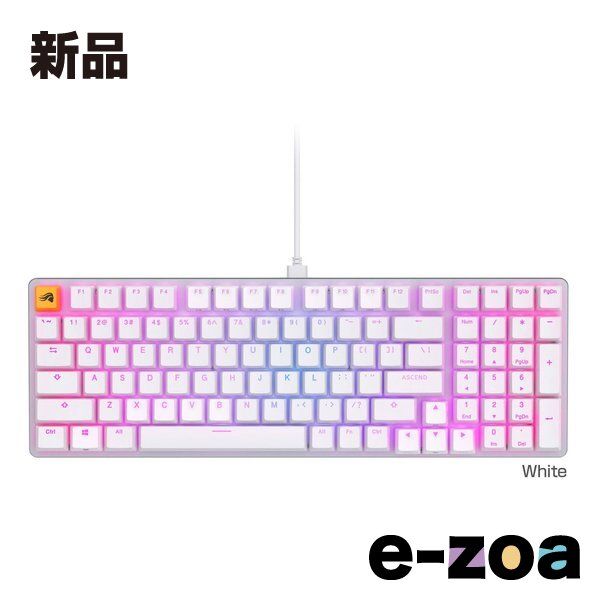 Glorious PC Gaming Race グロリアス ピーシー ゲーミング レース Glorious GMMK 2 Full Size Prebuilt ホワイト GLO-GMMK2-96-FOX-W 2588631