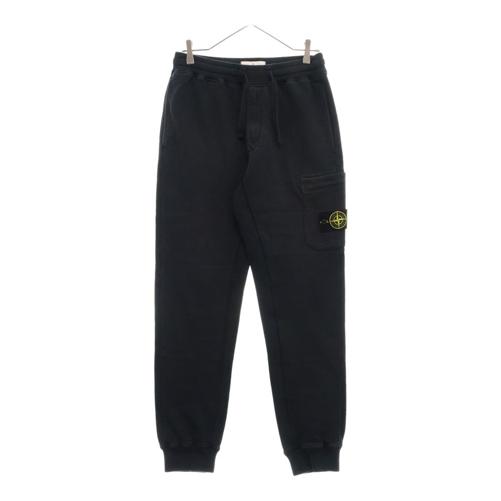 STONE ISLAND ストーンアイランド Garment Dyed Cargo Sweat Pant ロゴワッペン カーゴスウェットパンツ ブラック 731564520