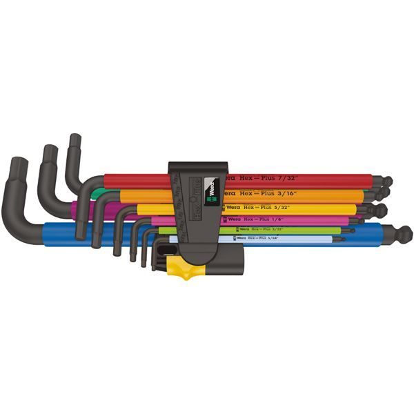 WERA ヴェラ ボールヘックスプラスL型 レンチ 10本組セット レーザー仕上げ 022640 工具 ツール DIY 作業工具 道具