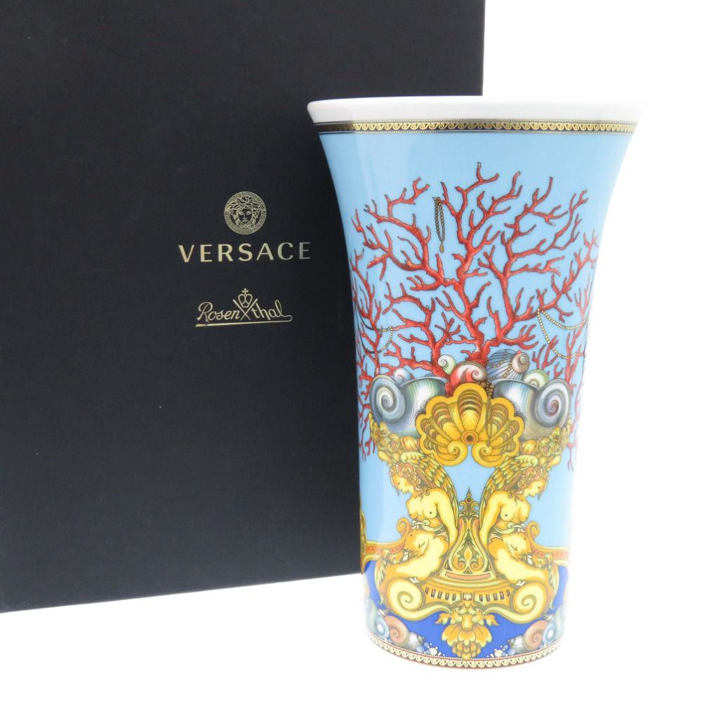 VERSACE - ヴェルサーチ VERSACE フラワーベース ローゼンタール Rosenthal インテリア 花瓶 陶器 マルチカラー 美品 ヴェルサーチ（VERSACE） - ローゼンタール（Rosenthal） 公式