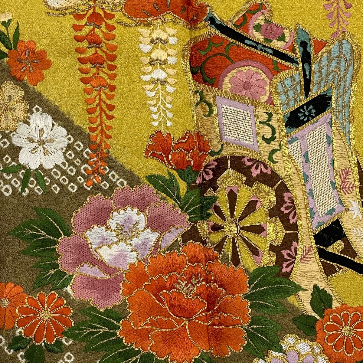 t*y様 ◎振袖 身丈164cm 裄丈69cm L 袷 雲文 熨斗 総絞り 黒 t*y様 ◎振袖 身丈164cm 裄丈69cm L 袷 雲文 熨斗 総絞り 黒