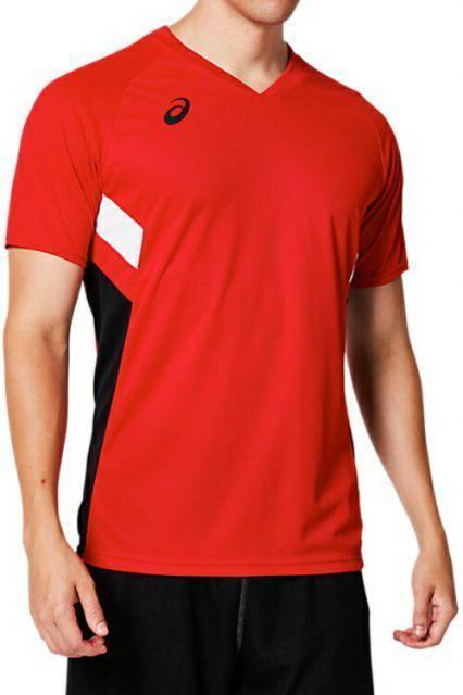 asics アシックス 9 GAME SHIRTS HS CレツドxBK L 2053A048 600