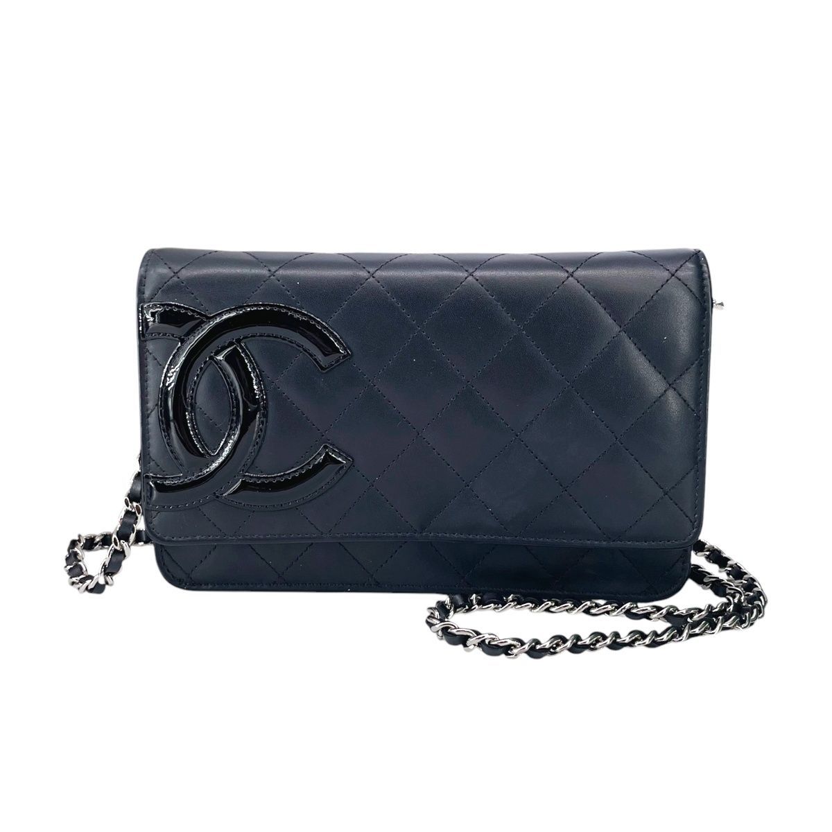中古】 CHANEL シャネル カンボンライン チェーンウォレット クラッチ  