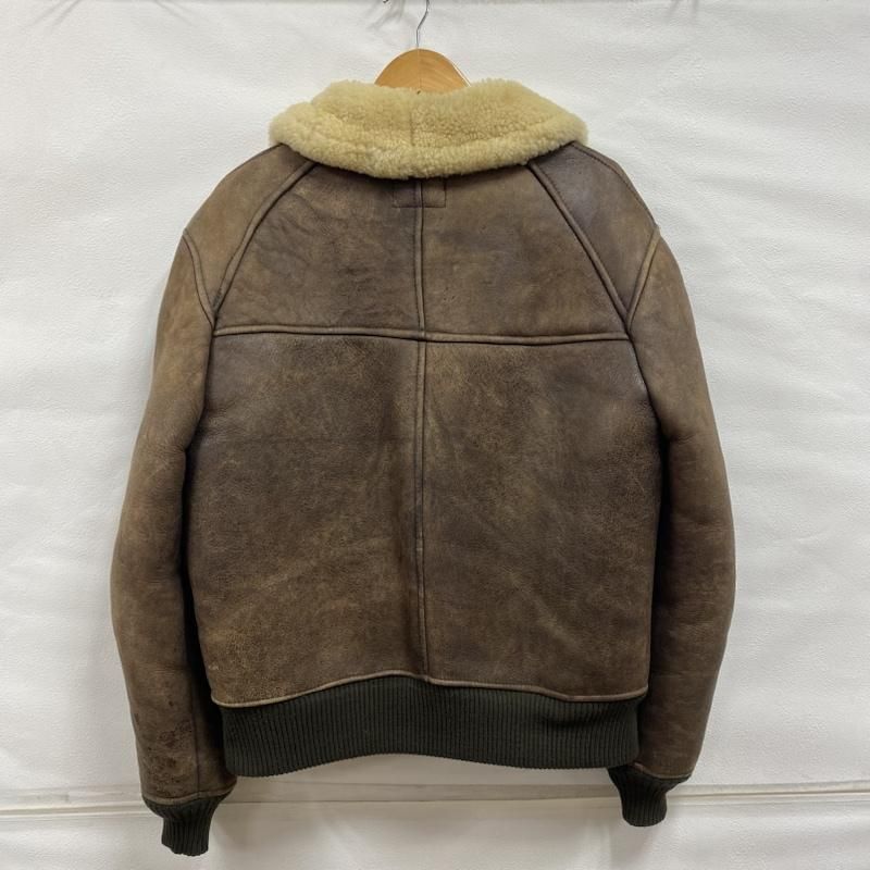 ブラウンレザー ボンバージャケット　B6 ニューヨークスタイル　アビレックス LEATHER DOWN BOMMER JACKET / レザー ダウン ボマー ジャケット