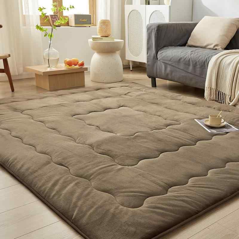 VK Living こたつ敷布団 厚ラグ 長方形 190×240cm KEEP HOT あったか 5層 フランネル生地 マイクロファイバー 滑り止め付き 床暖房対応 防音 こたつ敷き布団 無地
