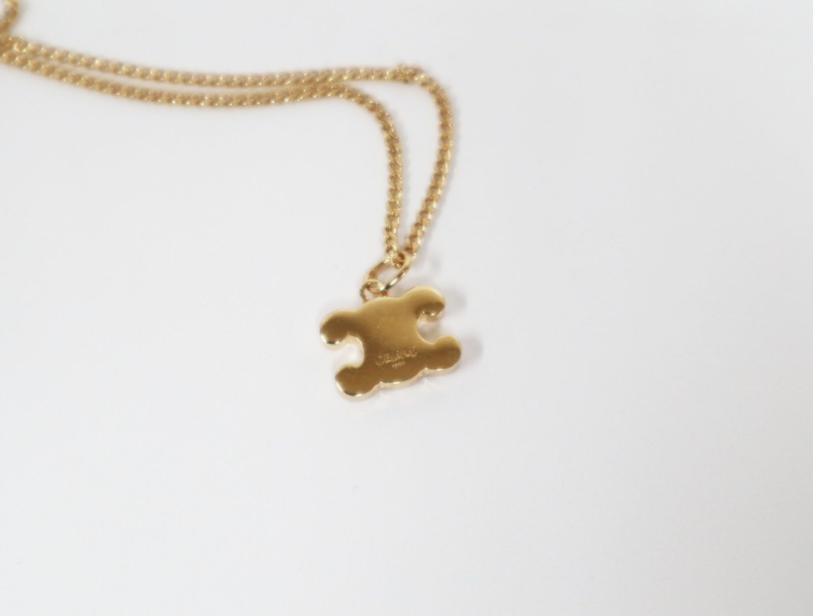 セリーヌ CELINE トリオンフ ラインストーン ネックレス