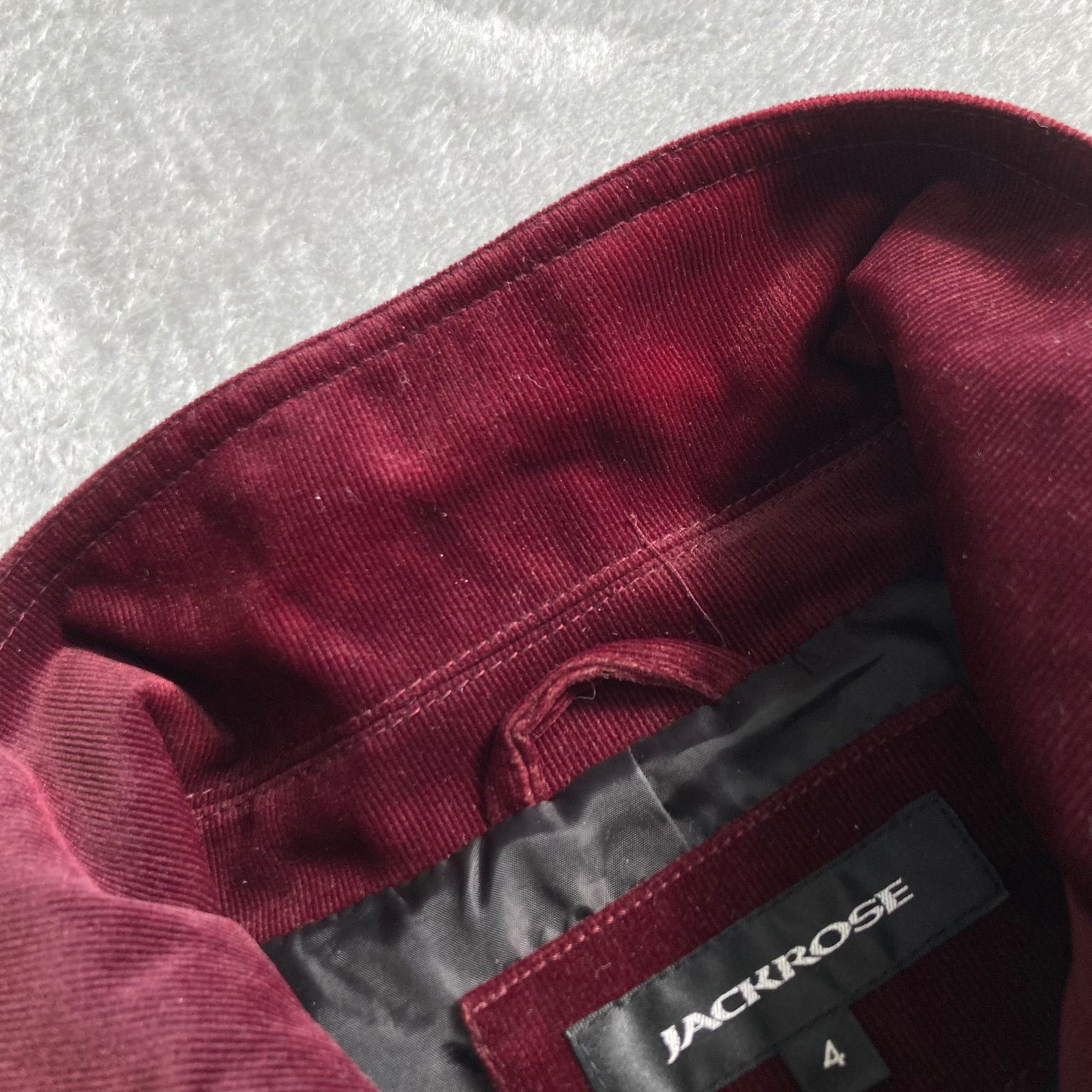 JACKROSE コーデュロイ ダブルライダースジャケット ワインレッド