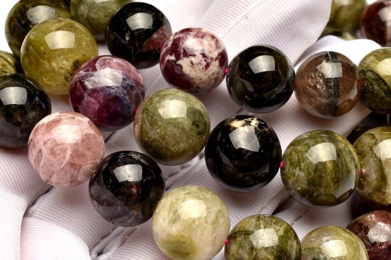 上質◇マルチカラー トルマリン 12.5mm ブレスレット 1個売り