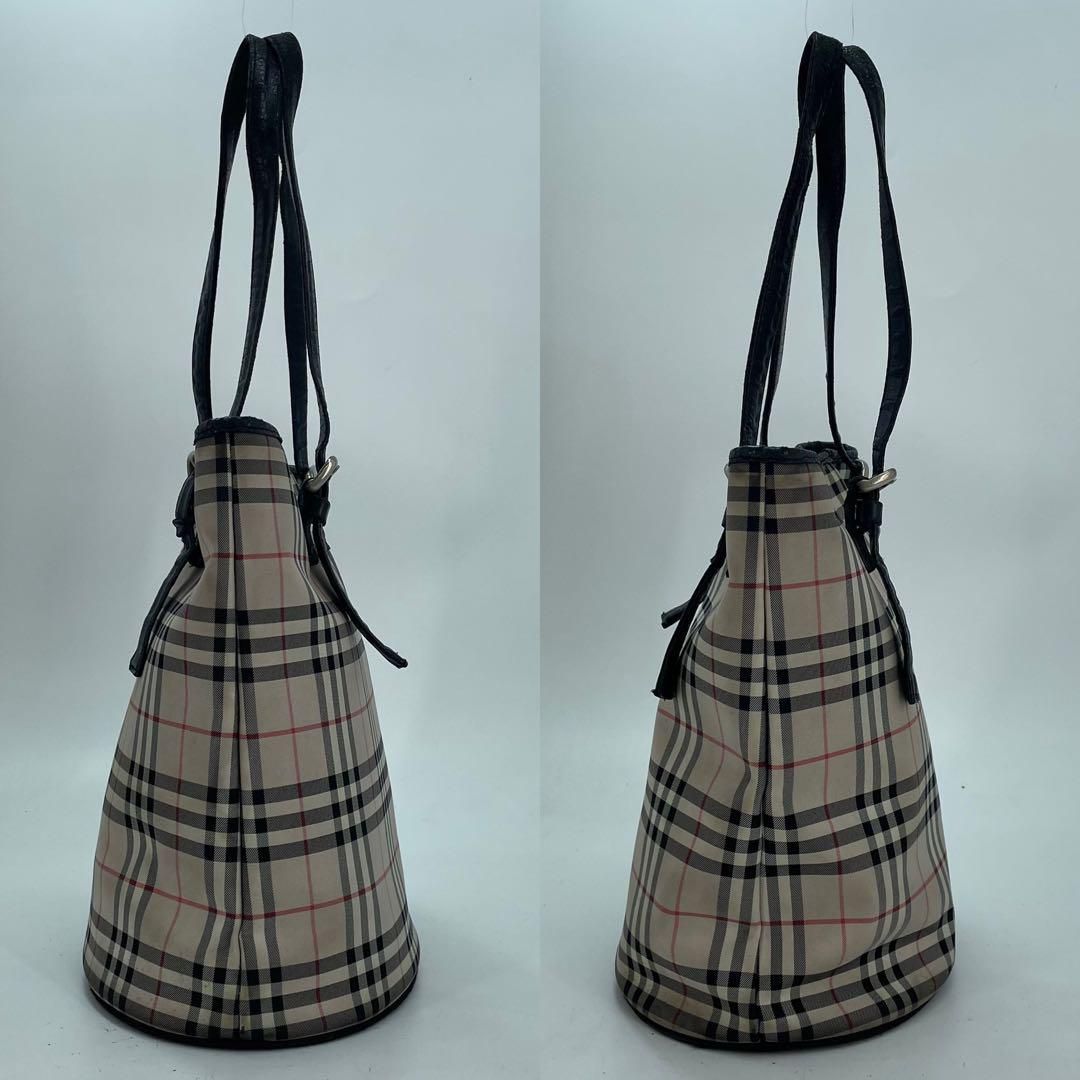 バーバリー トートバッグ ハンドバッグ バケツ型 チェック柄SG3529B