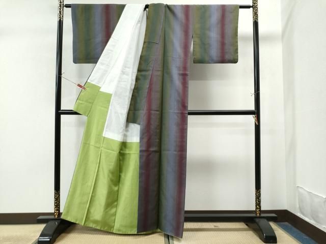 平和屋着物○上質な紬 草花間道 正絹 逸品 未使用 DAAS2399tw