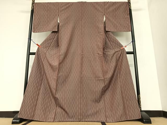 平和屋着物●上質な紬 縞 正絹 AABA0217zg