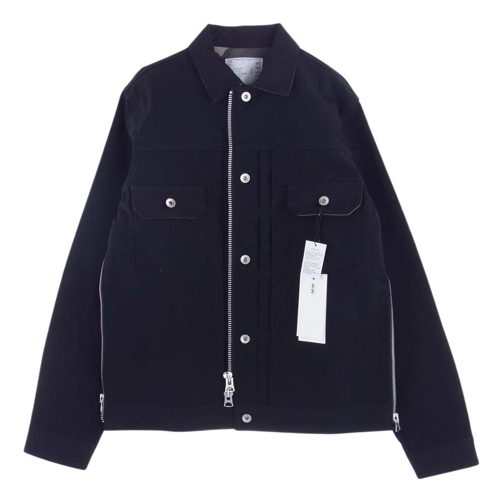 Sacai サカイ ジャケット 21AW 21-02565M KAWS カウズ Print Blouson ボンディング加工 サイドジップ プリント ブルゾン ブラック系 001 2【美品】【中古】 Sacai サカイ ジャケット 21AW 21-02565M KAWS カウズ Print Blouson