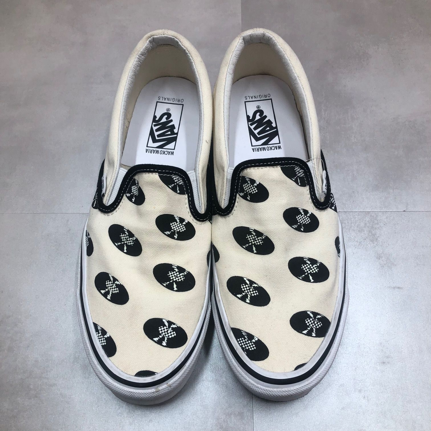 レコード　スリッポン ワコマリア「レコード柄」スリッポンスニーカー＆ハワイアン