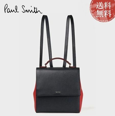 ポールスミス バッグ リュック レディース ブロック ミニリュック ネイビー