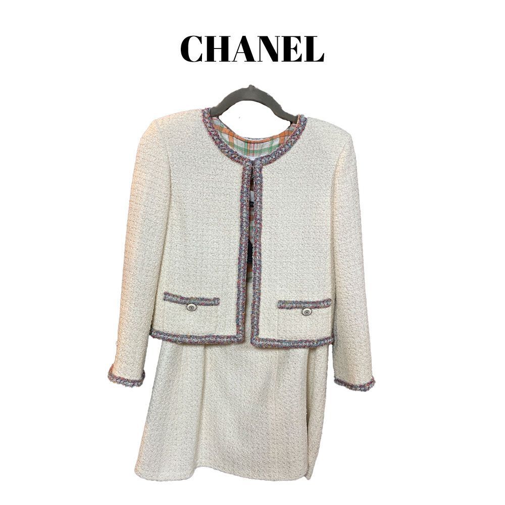 CHANEL シャネル 20SS ツイードジャケット P62697V45768 ツイードスカート セットアップ