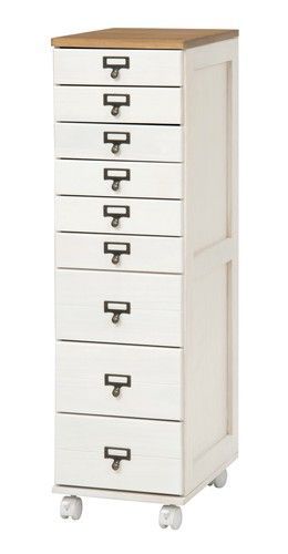 天然木キャスター付きチェスト