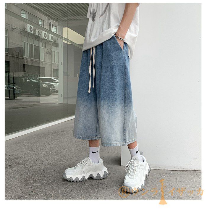クロップパンツ D.HYGEN - Non-ply Yarn Lined Drop Crotch Cargo Wide Jogger