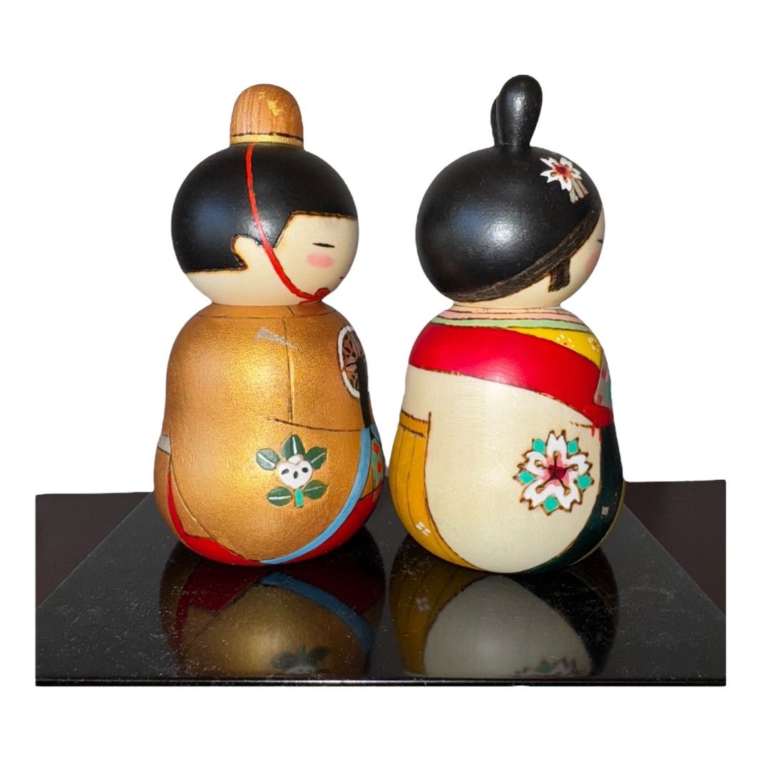 創作こけし 沖いづみ Izumi Oki 【おひなさまOhinasama L】 Kokeshi