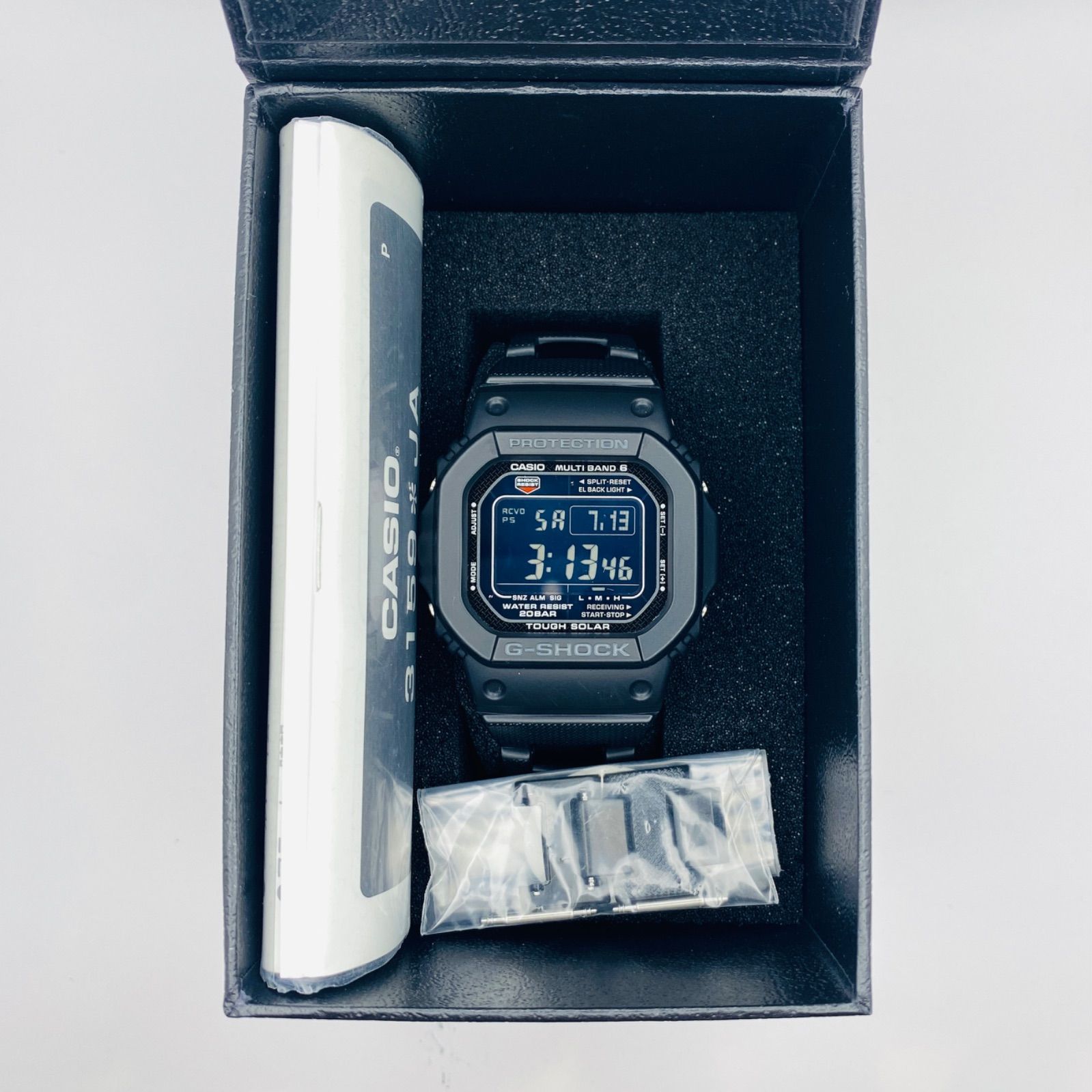 （T181）美品 稼動品 CASIO カシオ G-SHOCK 電波ソーラー GW-M5610BC-1JF メタルコンポジットバンド 人気 時計 メンズ ユニセックス