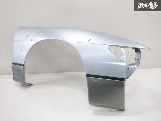 【ツメ折りなし】 日産 純正 PS13 S13 シルビア SILVIA フロント フェンダー パネル 右 右側 運転席側 シルバー×グレメタ系 棚2F-H-2