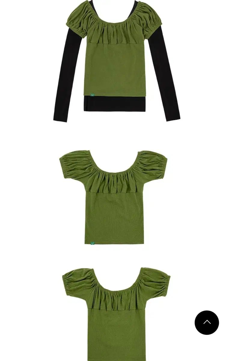 NOCONTENT 3 Shirring layered T set ＿ Oli