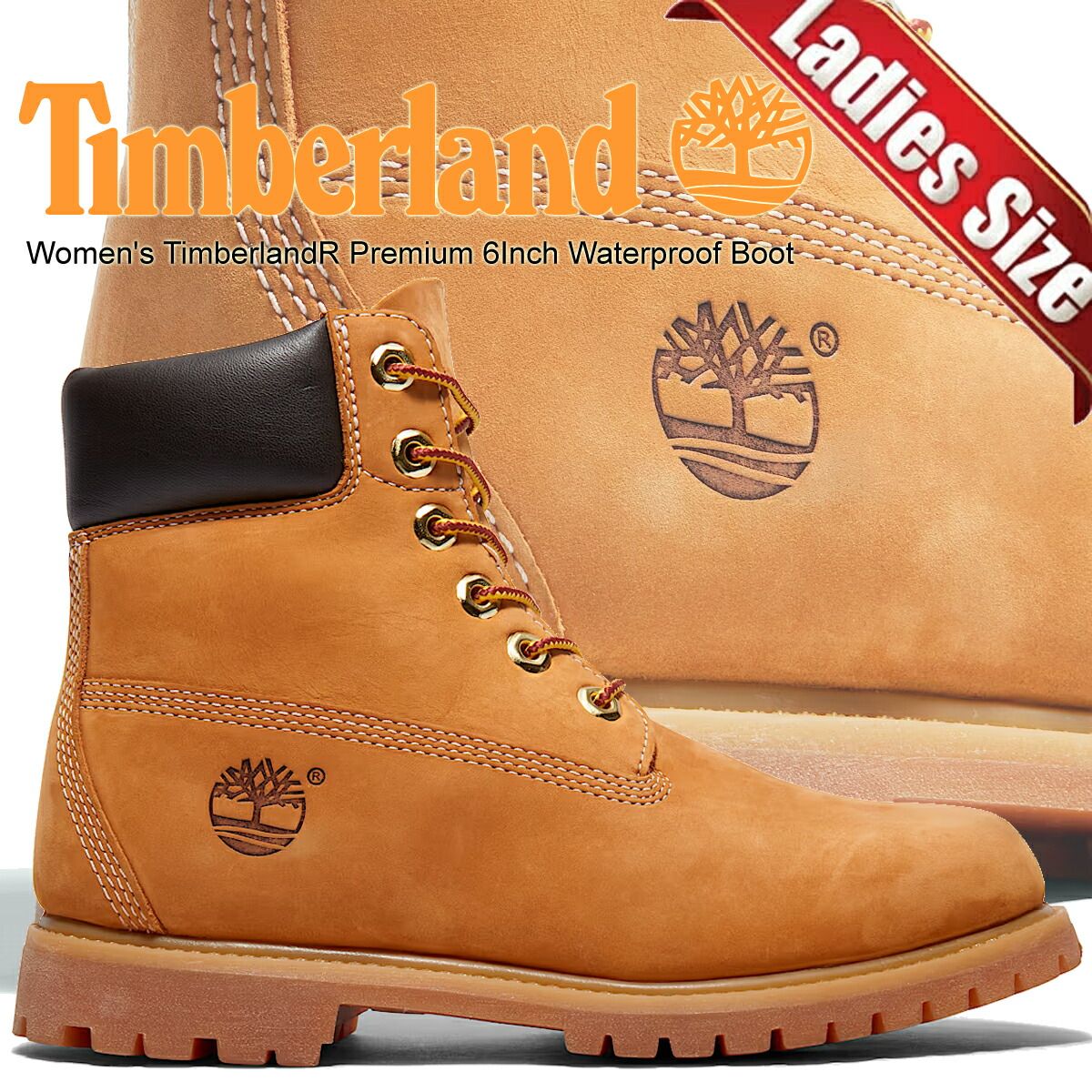 ティンバーランド ウィメンズ プレミアム 6インチ レース ウォータープルーフ ブーツ ウィート Timberland WOMENS PREMIUM 6INCH LACE WATERPROOF BOOT WHEAT 10361-713