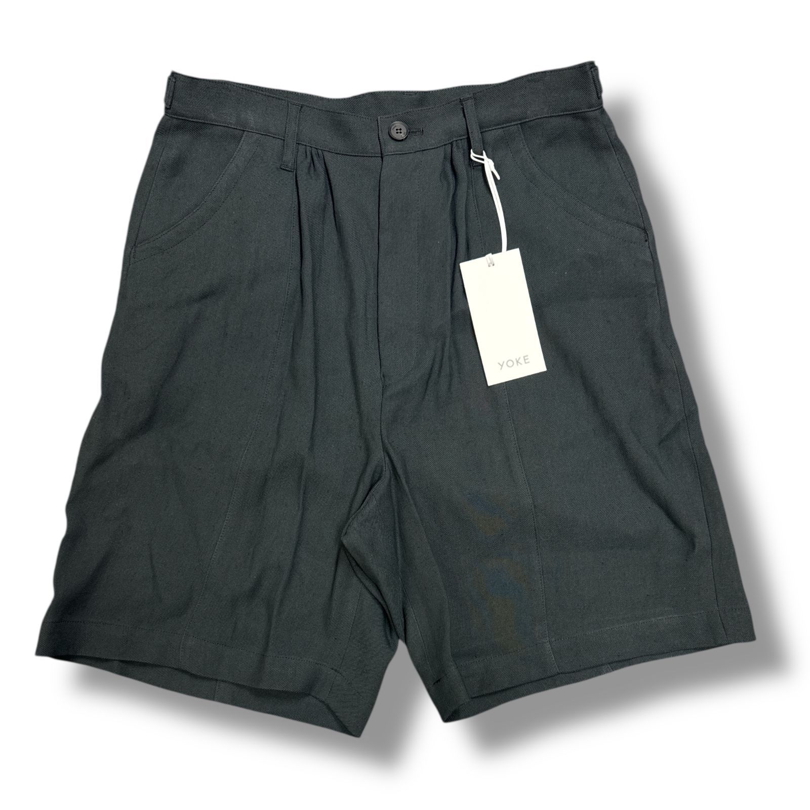 参考上代39600円 未使用品 YOKE 24SS FRONT GATHER WIDE SHORTS 