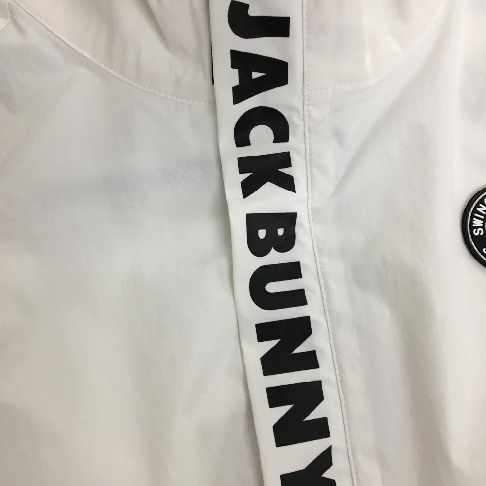 JACK BUNNY!! - 【超美品】ジャックバニー ナイロンアウターベスト 白×黒 裏メッシュ ラバーワッペン メンズ 4(M) ゴルフウェア 2023年モデル Jack Bunny 超美品】ジャックバニー ナイロンアウターベスト 白×黒 裏